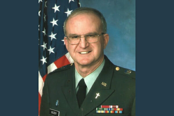 Dr. Buzby's father in his military uniform, photo