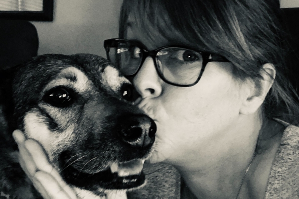 Dog with psychomotor seizures and dog mom, Dr. Gillette